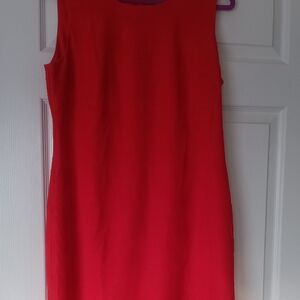 Tommy Hilfiger Red Sleeveless Dress intricate pattern